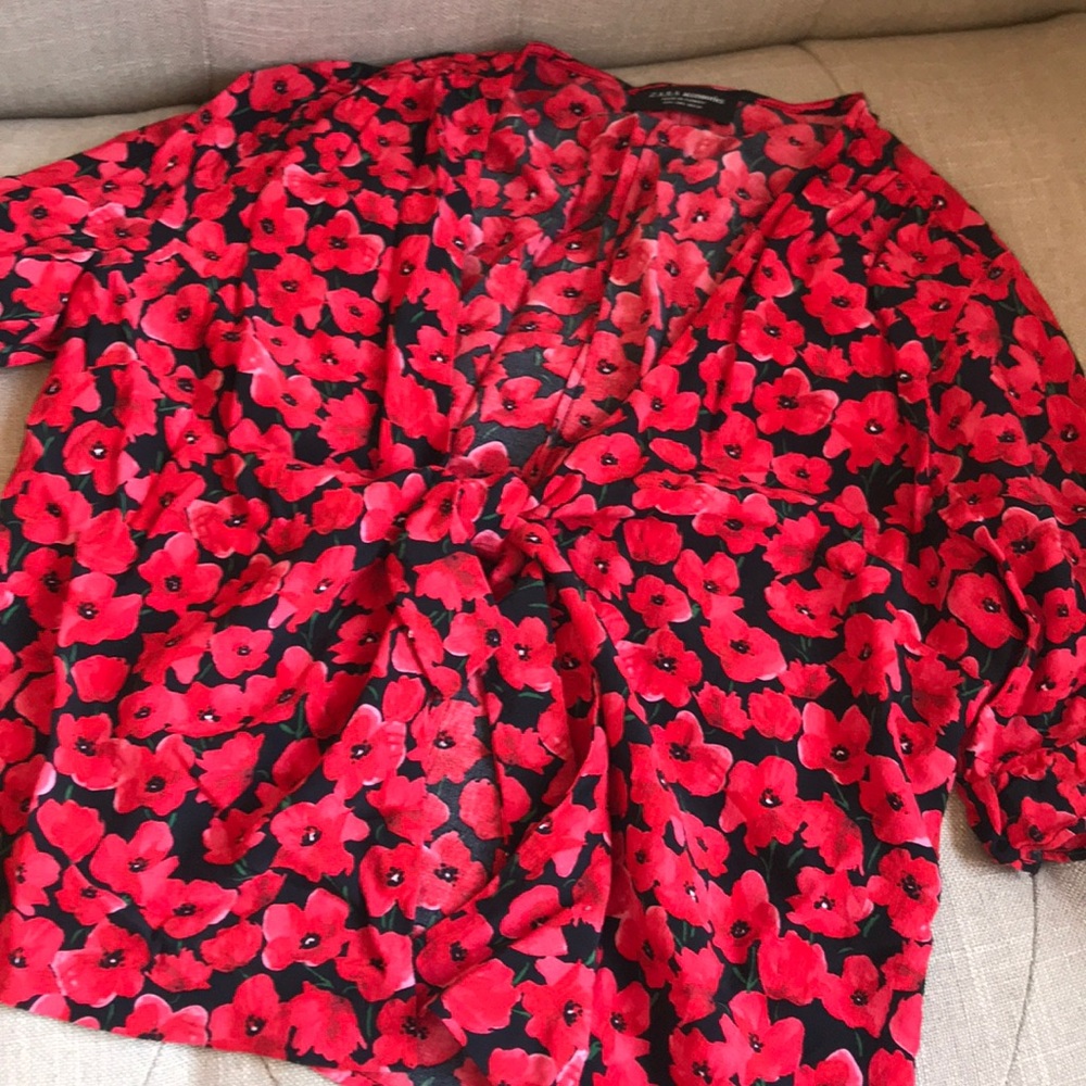 ZARA Front Tie Top